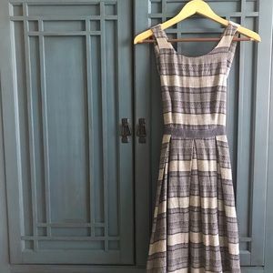 Anthropologie chambray open back dress